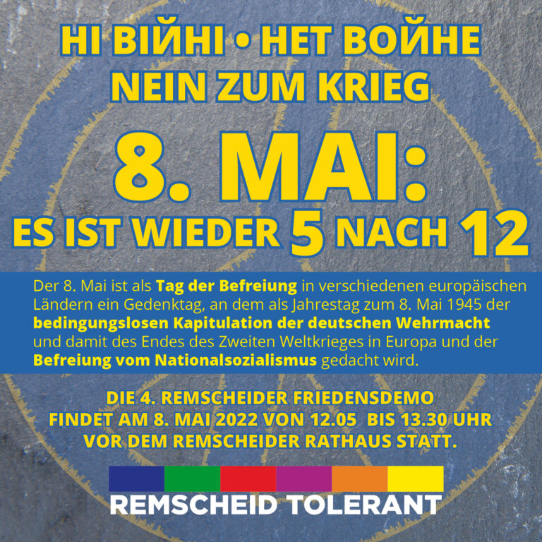 8. Mai: Es ist wieder 5 nach 12