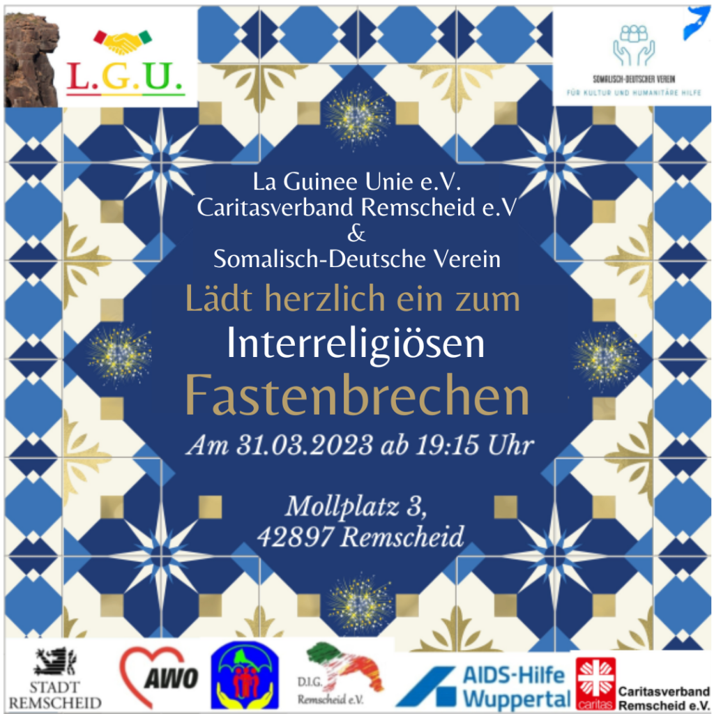 Einladung zum Interreligiösen Fastenbrechen in Remscheid-Lennep.